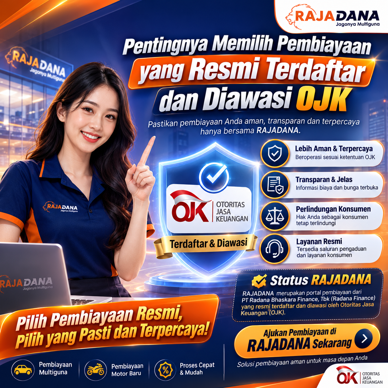 Ilustrasi lembaga pembiayaan resmi terdaftar dan diawasi OJK