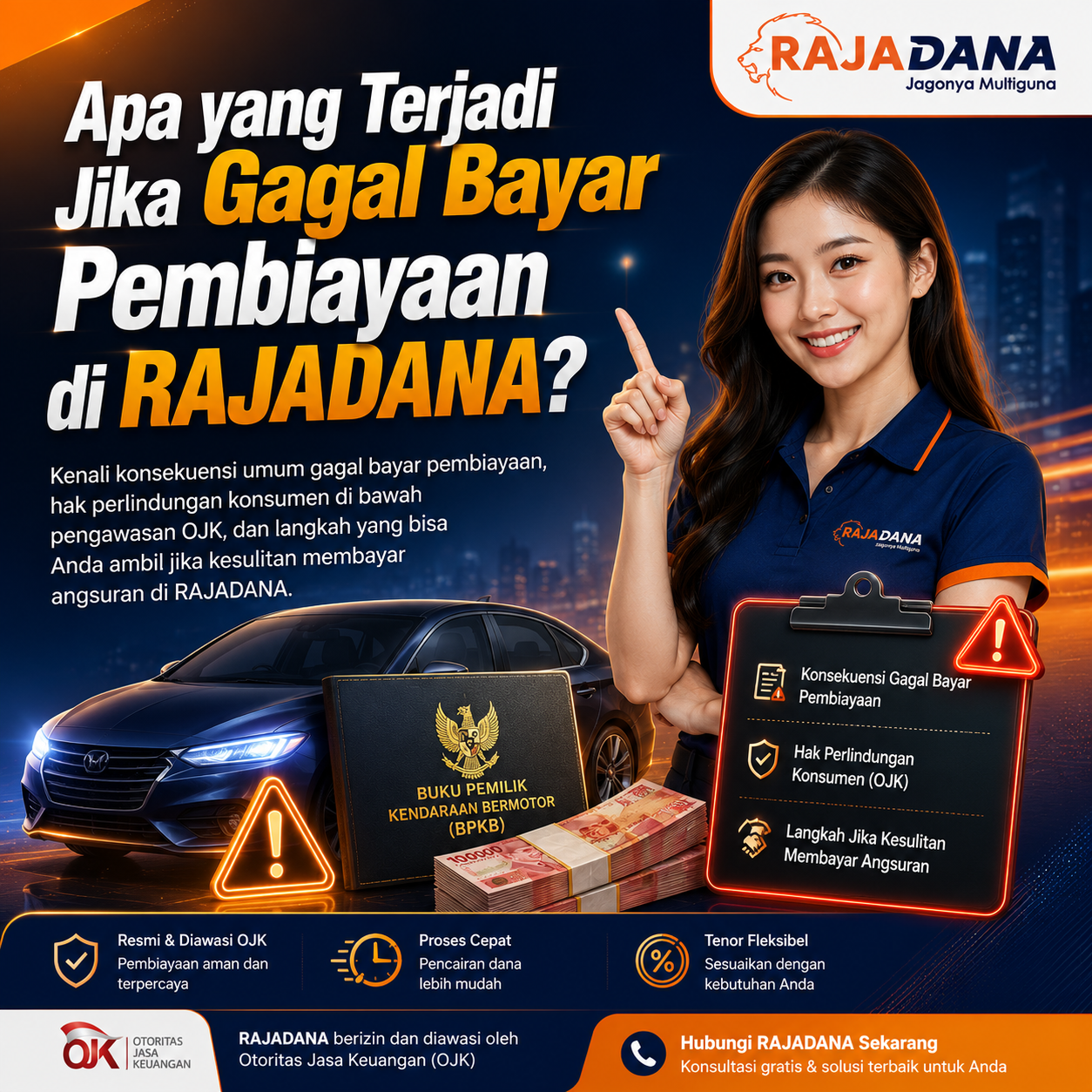 Ilustrasi solusi dan komunikasi saat kesulitan membayar angsuran